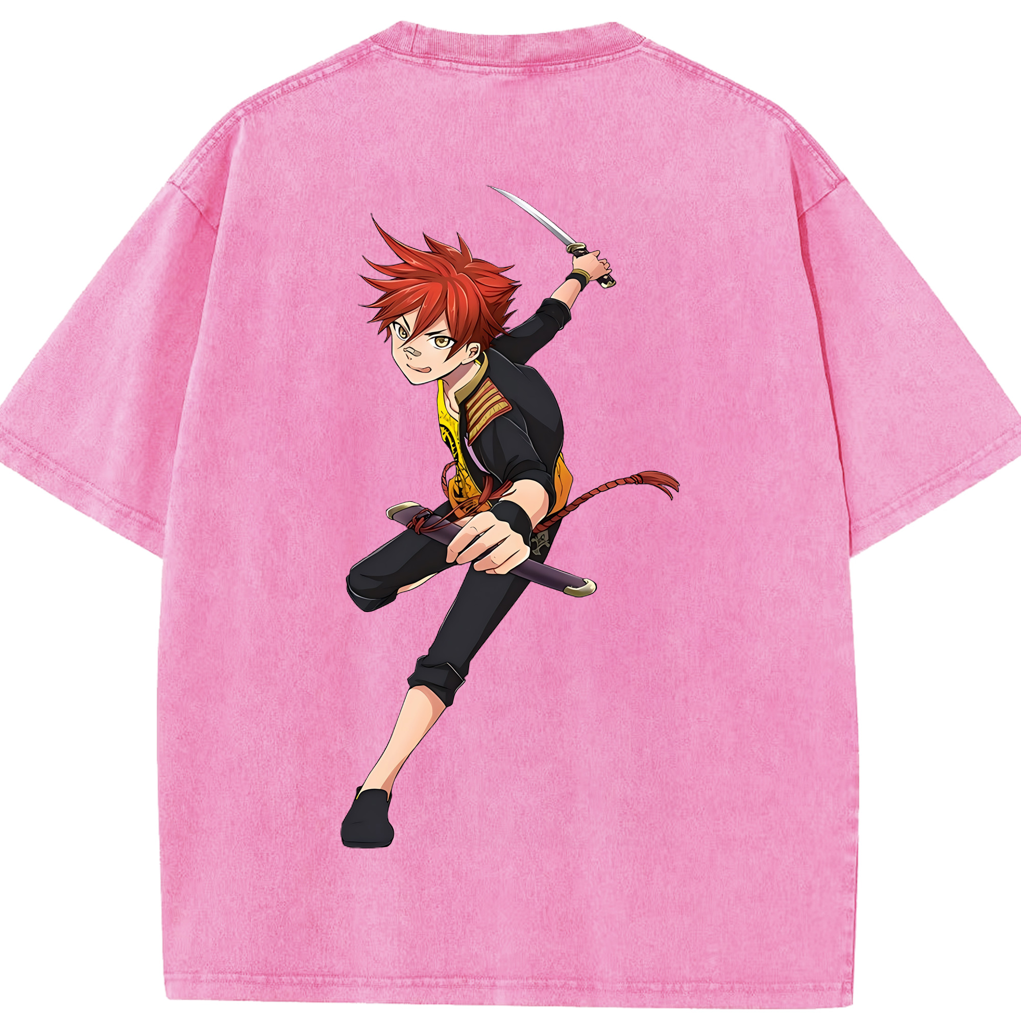 （画像用） 刀剣乱舞 Touken Ranbu 綿100% ヴィンテージ風 半袖Tシャツ（背面プリント）